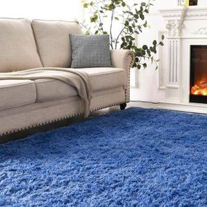 Floralux Shag Area Rug 5x8 Feet Fluffy Plush Rugs for Living Room Bedroom, Soft